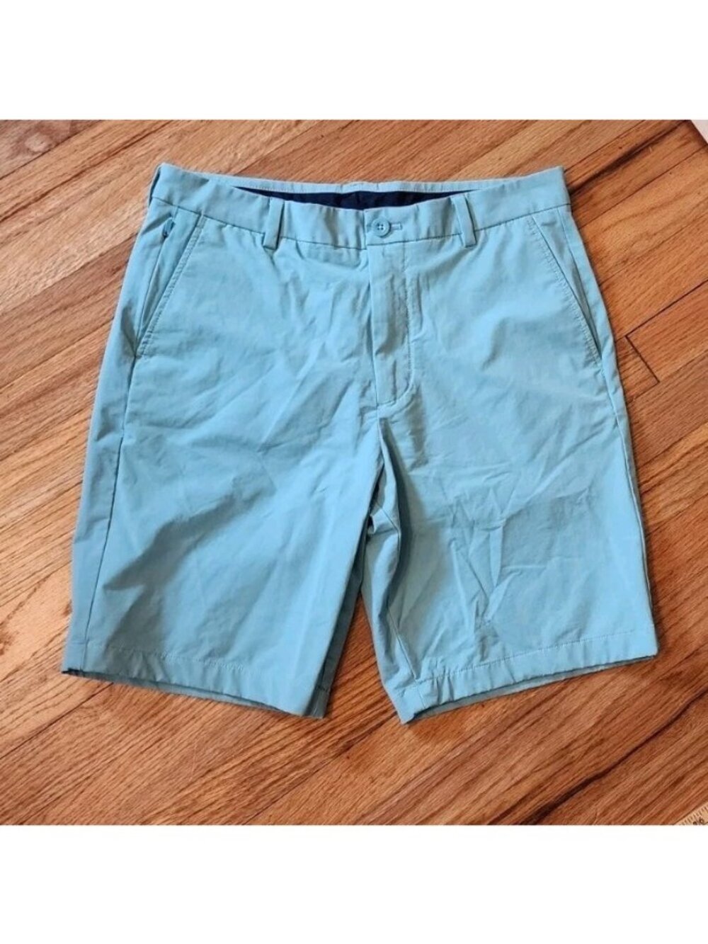 Vineyard Vines Shorts 31 Aqua Blue Green Golf OTG Performance Casual 9" Flex